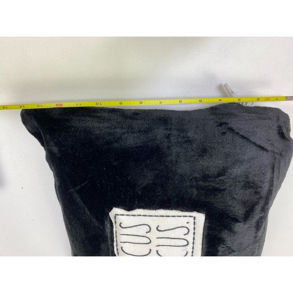 2x Rae Dunn Hocus Pocus Black Feather Filled Throw Pillow Bundle Lot of 2 - Picture 8 of 9